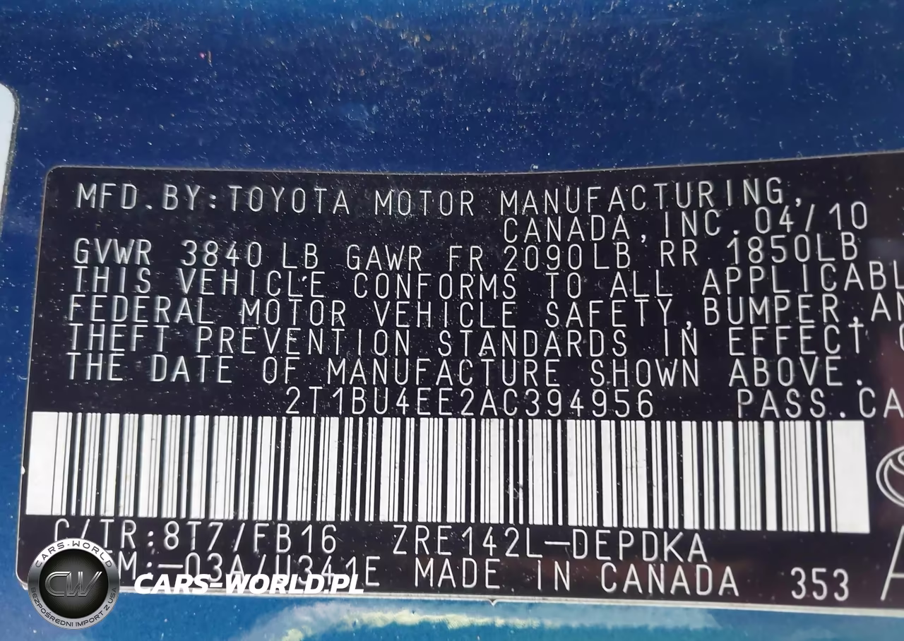 2010 Toyota Corolla VIN:2T1BU4EE2AC394956 - 9