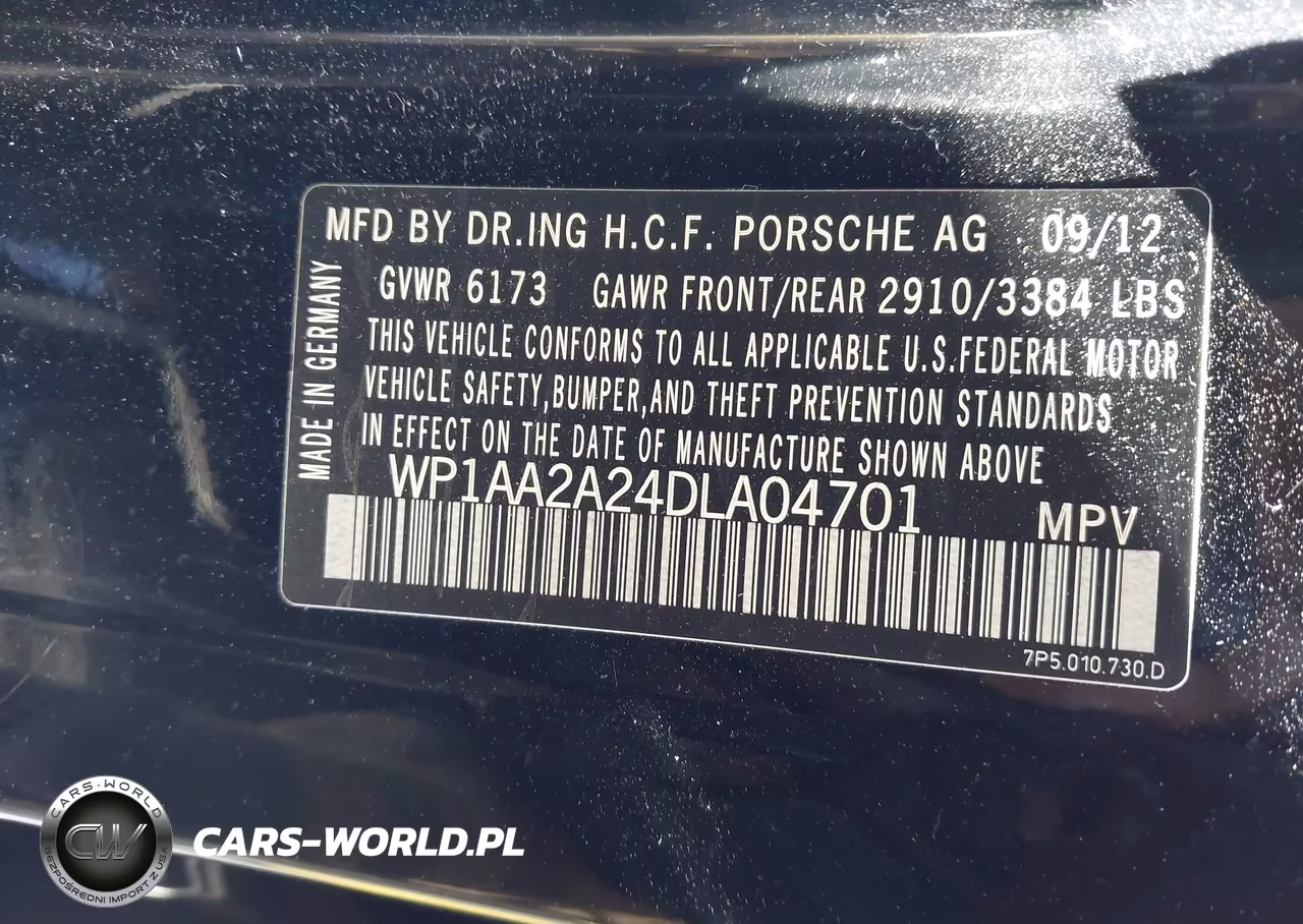 2013 Porsche Cayenne VIN:WP1AA2A24DLA04701 - 9