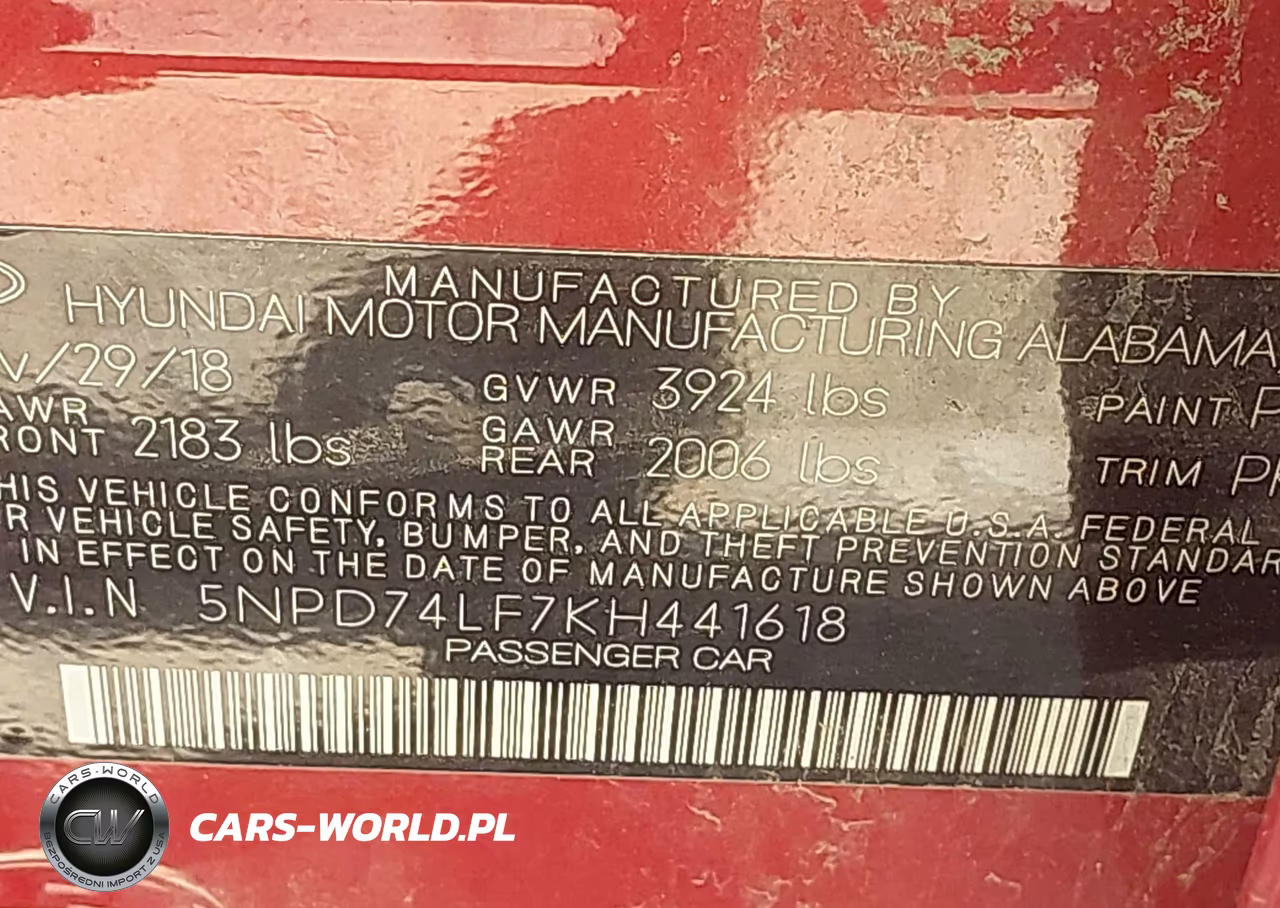 2019 Hyundai Elantra Se VIN:5NPD74LF7KH441618 - 9