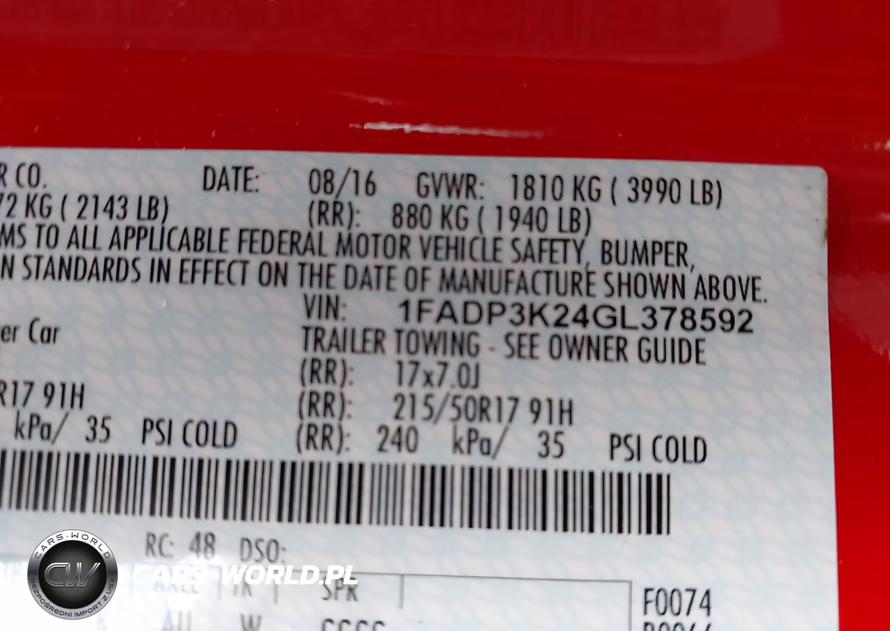 2016 Ford Focus Se VIN:1FADP3K24GL378592 - 9