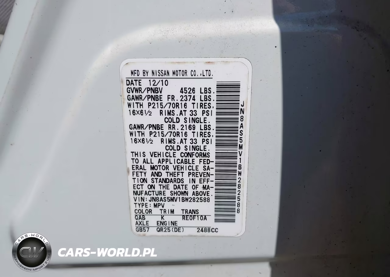 2011 Nissan Rogue S VIN:JN8AS5MV1BW282588 - 9