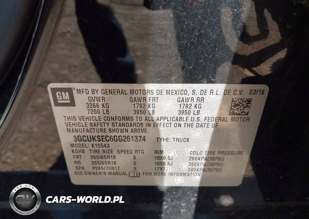 2016 Chevrolet Silverado 1500 2Lz VIN:3GCUKSEC6GG261374 - 9
