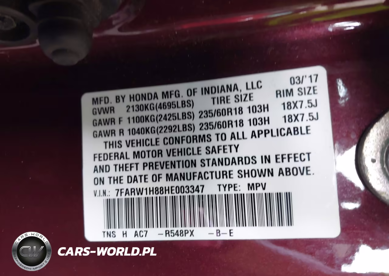 2017 Honda Cr-V Ex-L-Ex-L Navi VIN:7FARW1H88HE003347 - 9