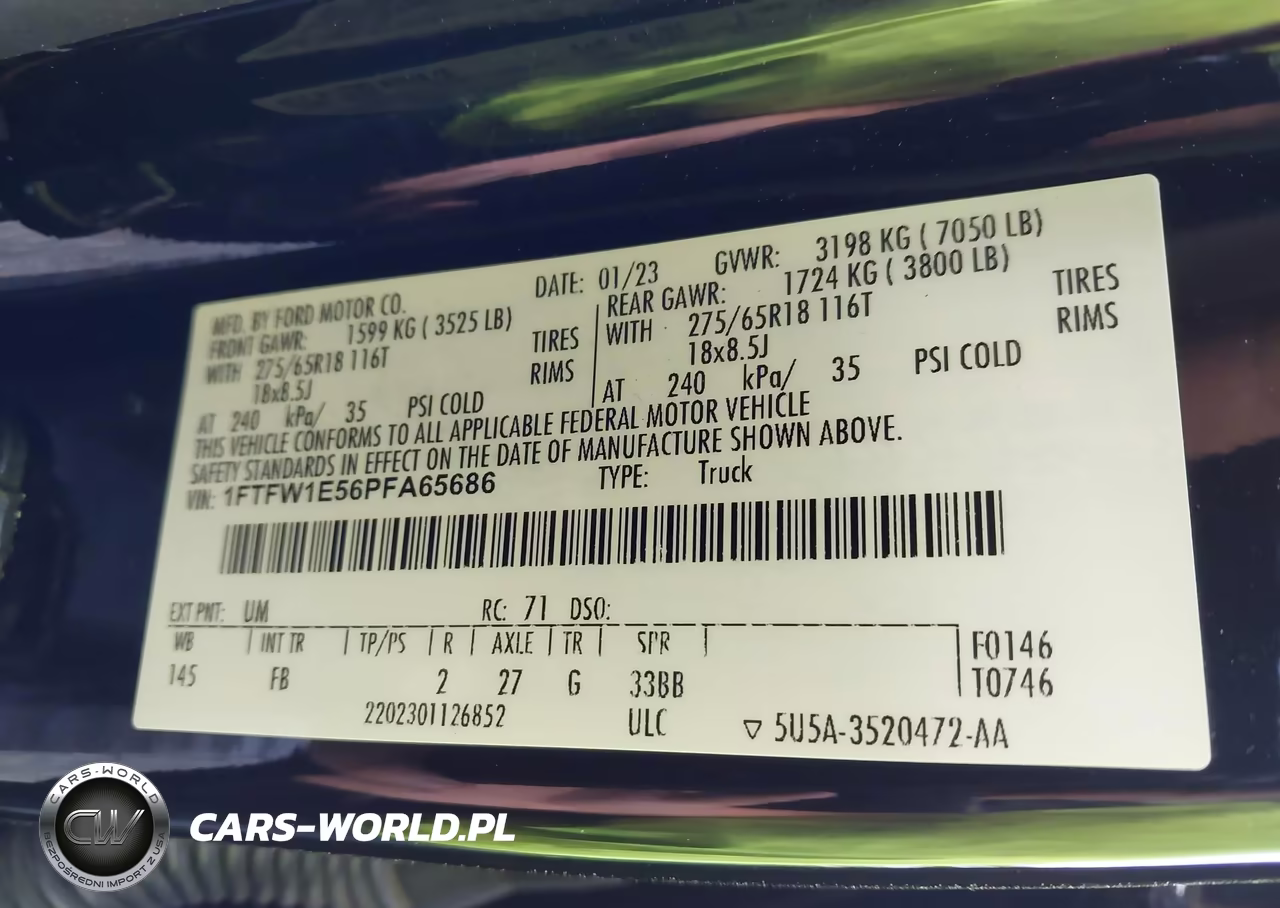 2023 Ford F-150 Xlt VIN:1FTFW1E56PFA65686 - 9