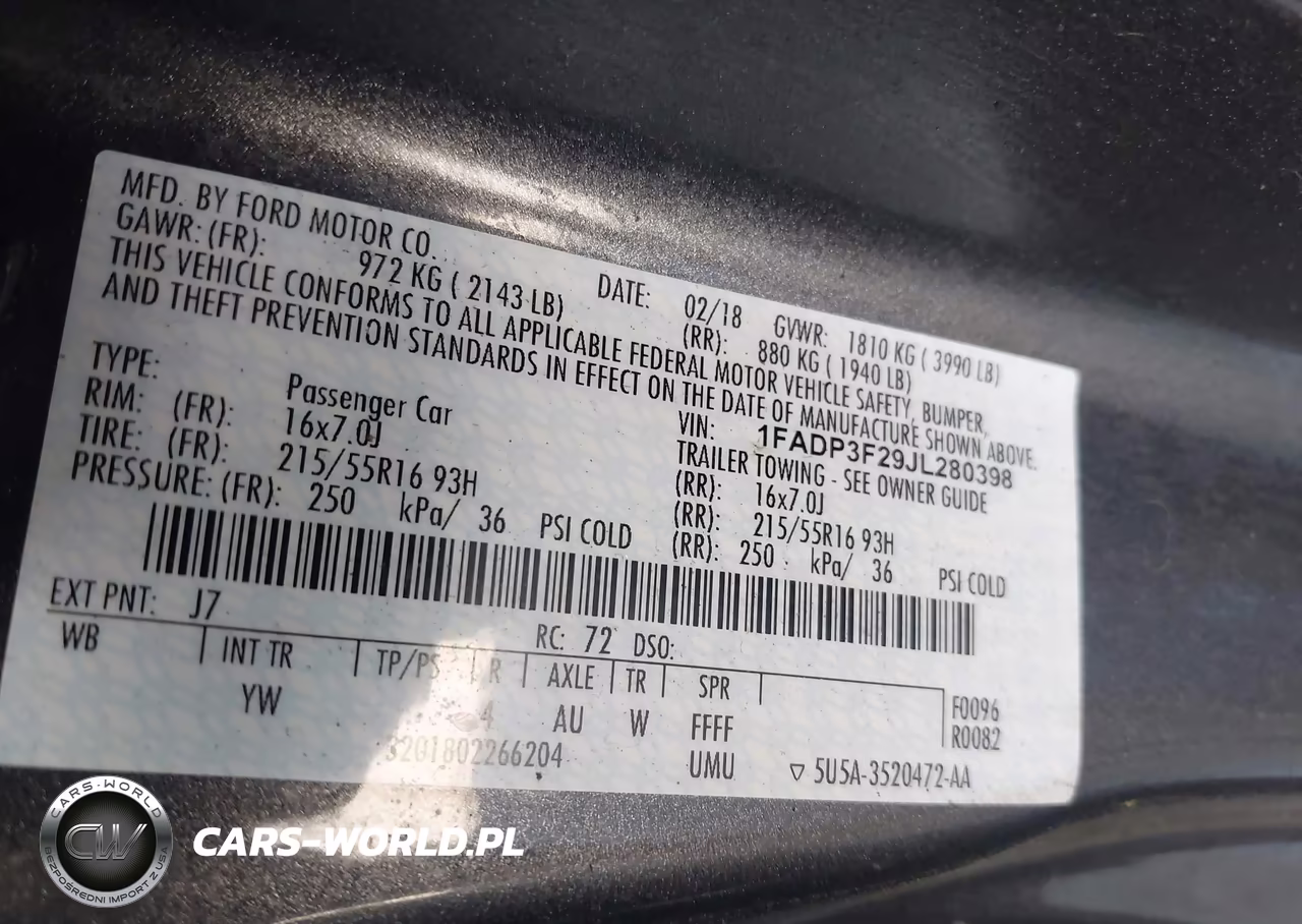 2018 Ford Focus Se VIN:1FADP3F29JL280398 - 9