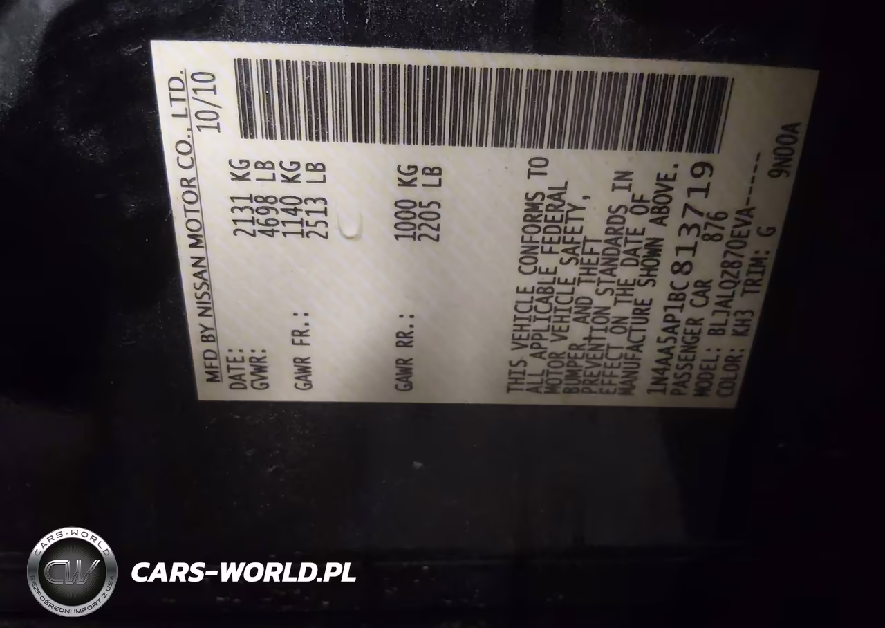 2011 Nissan Maxima 3.5 S VIN:1N4AA5AP1BC813719 - 9