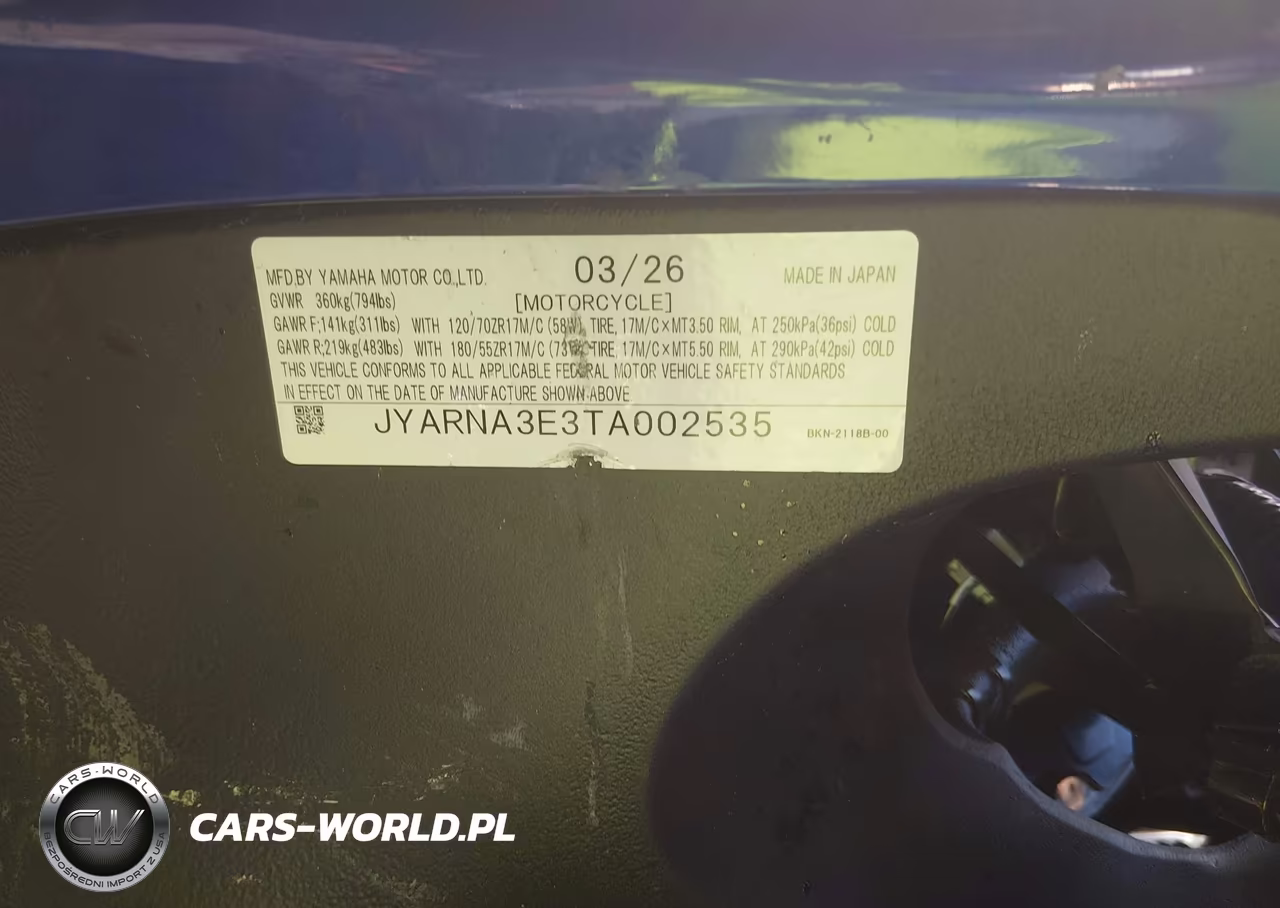 2026 Yamaha Yzf890 VIN:JYARNA3E3TA002535 - 10