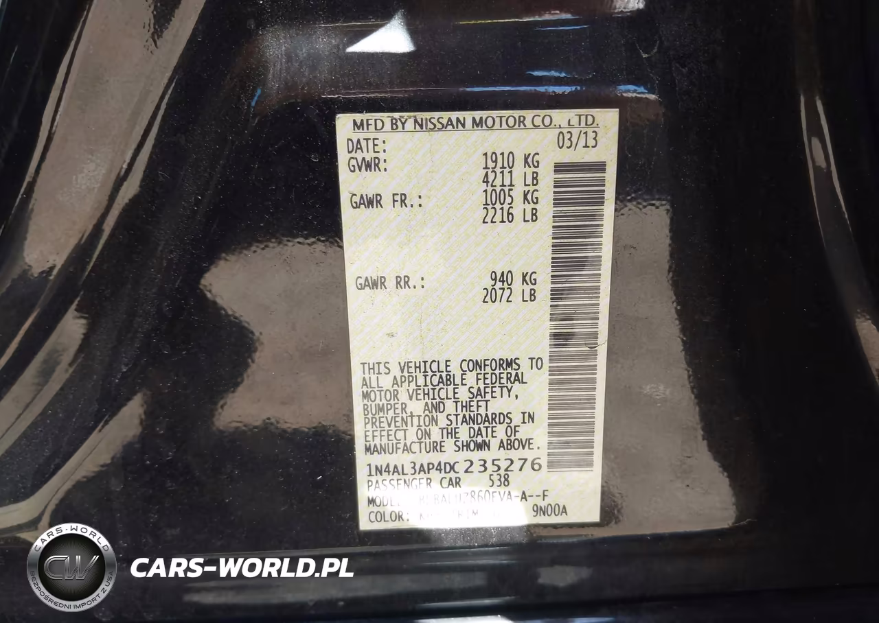 2013 Nissan Altima 2.5 Sv VIN:1N4AL3AP4DC235276 - 9