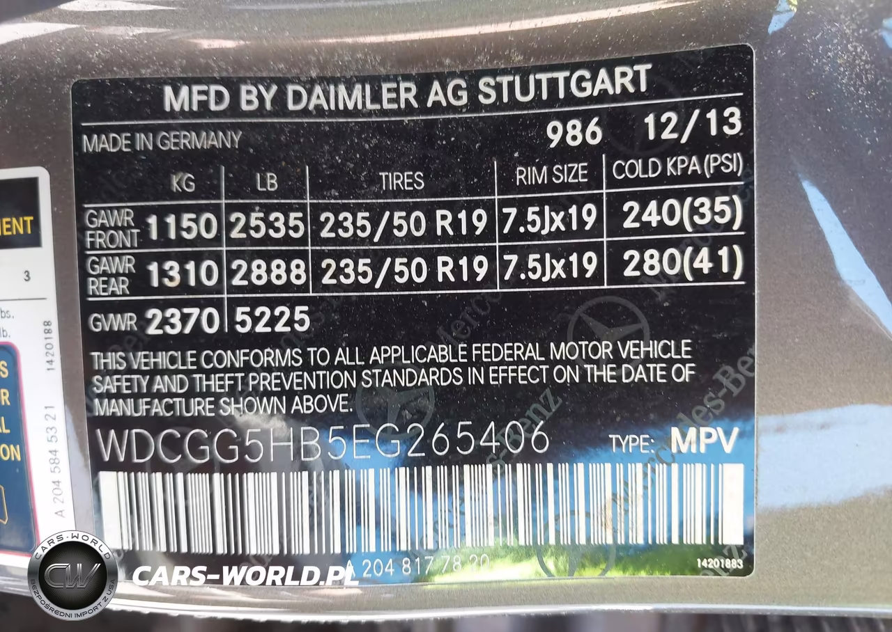 2014 Mercedes-Benz Glk 350 VIN:WDCGG5HB5EG265406 - 9