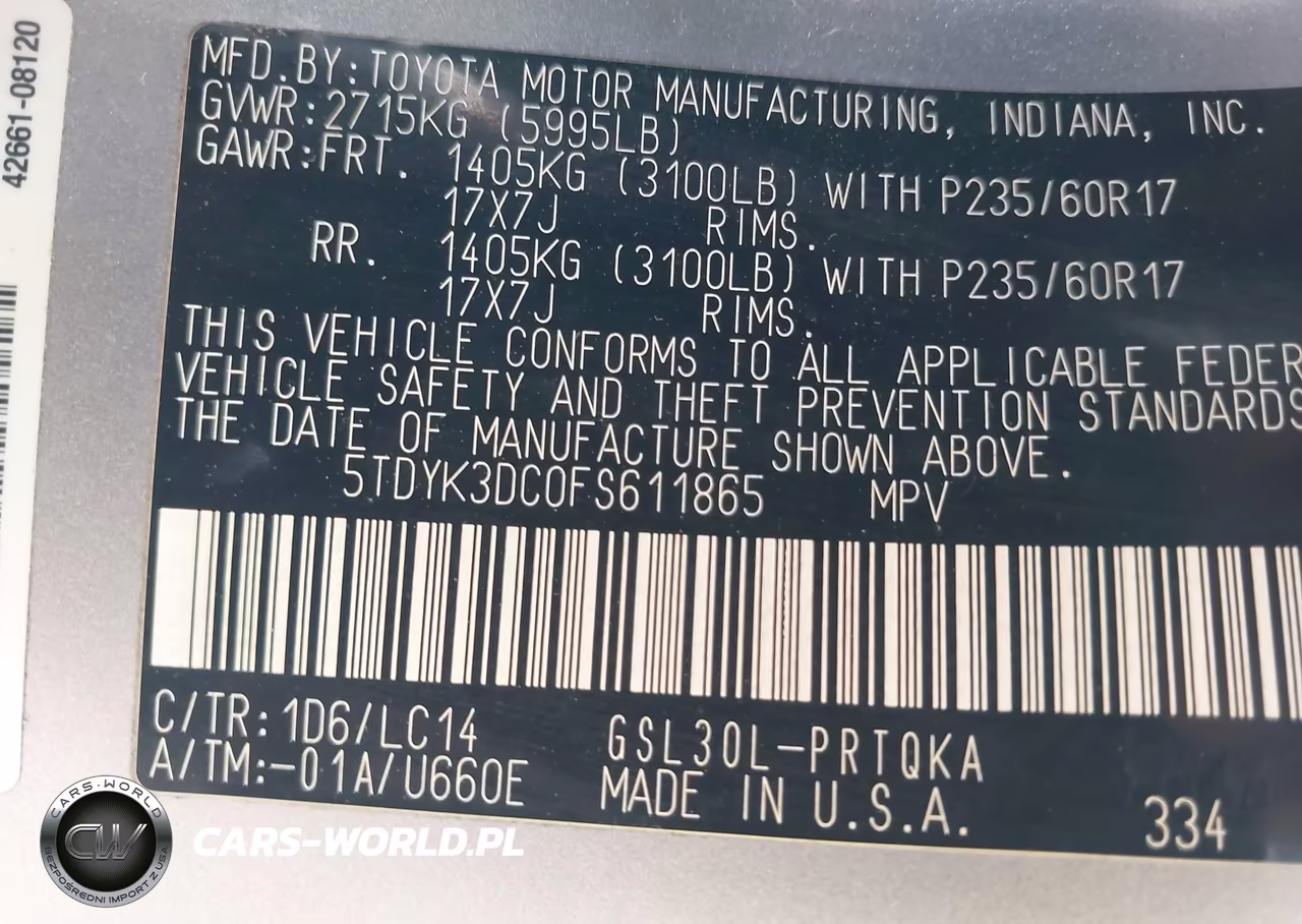 2015 Toyota Sienna Xle 8 Passenger VIN:5TDYK3DC0FS611865 - 9