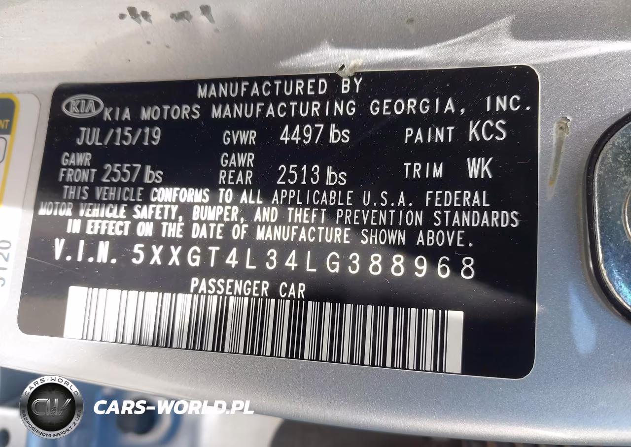 2020 Kia Optima Lx VIN:5XXGT4L34LG388968 - 18