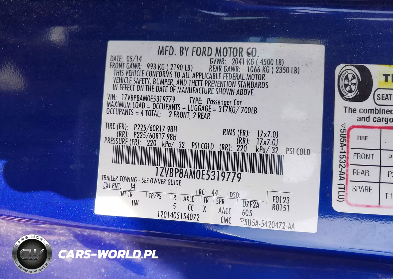 2014 Ford Mustang V6 VIN:1ZVBP8AM0E5319779 - 9