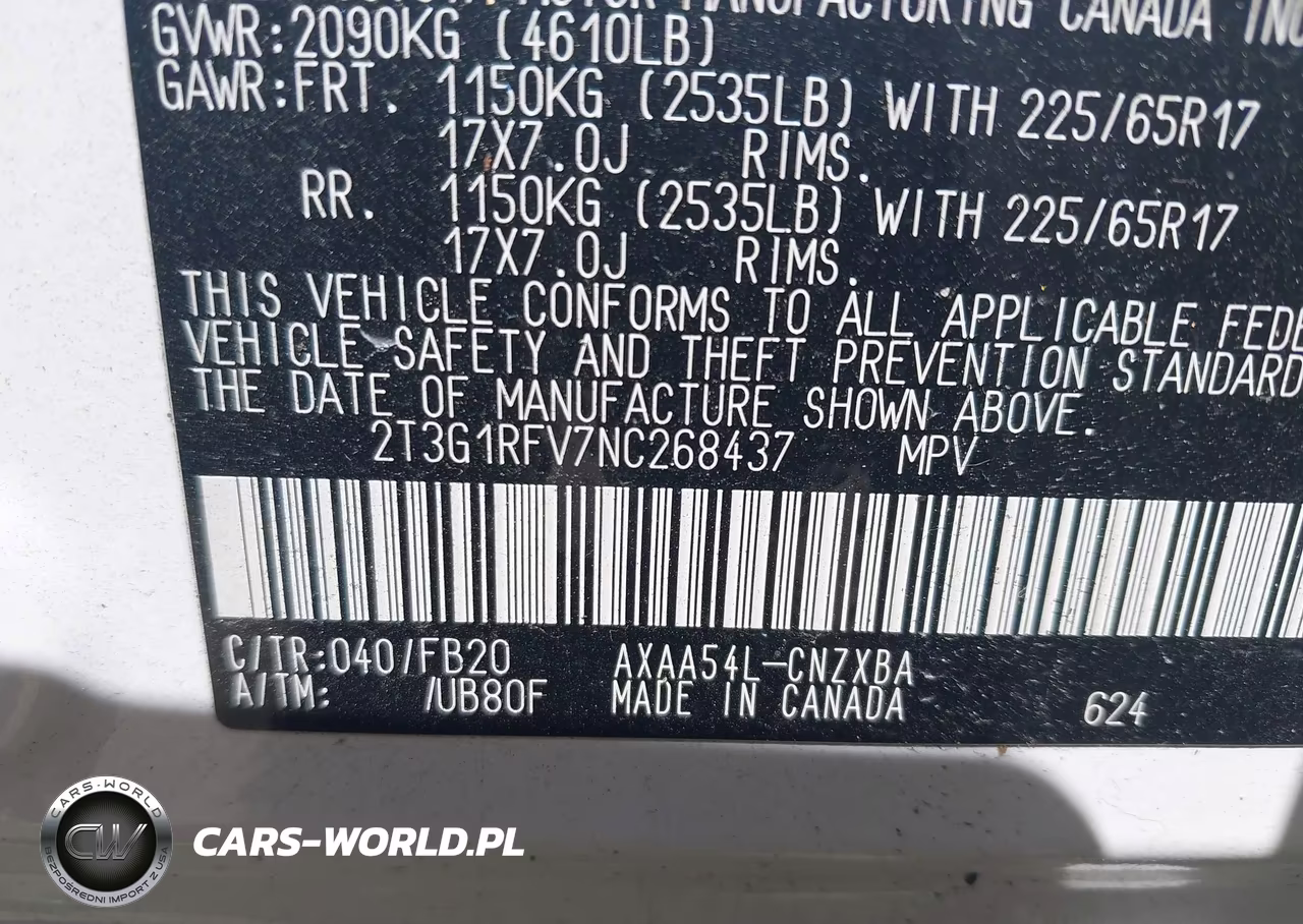 2022 Toyota Rav4 Le VIN:2T3G1RFV7NC268437 - 9