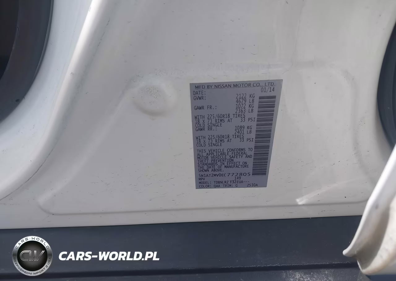 2014 Nissan Rogue Sl VIN:5N1AT2MV0EC772805 - 9
