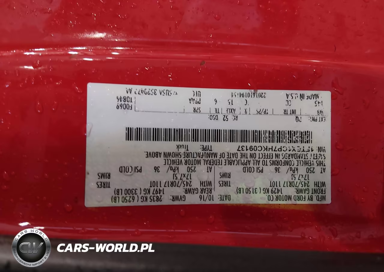 2017 Ford F-150 Xl VIN:1FTEX1CP7HKC09137 - 9