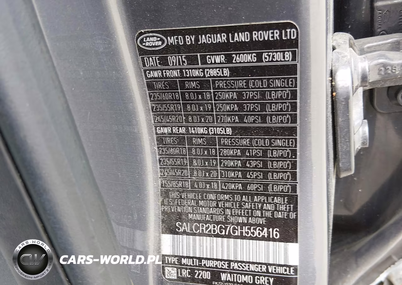 2016 Land Rover Discovery Sport Hse VIN:SALCR2BG7GH556416 - 9