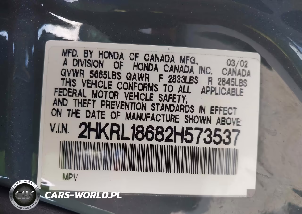 2002 Honda Odyssey Ex VIN:2HKRL18682H573537 - 9