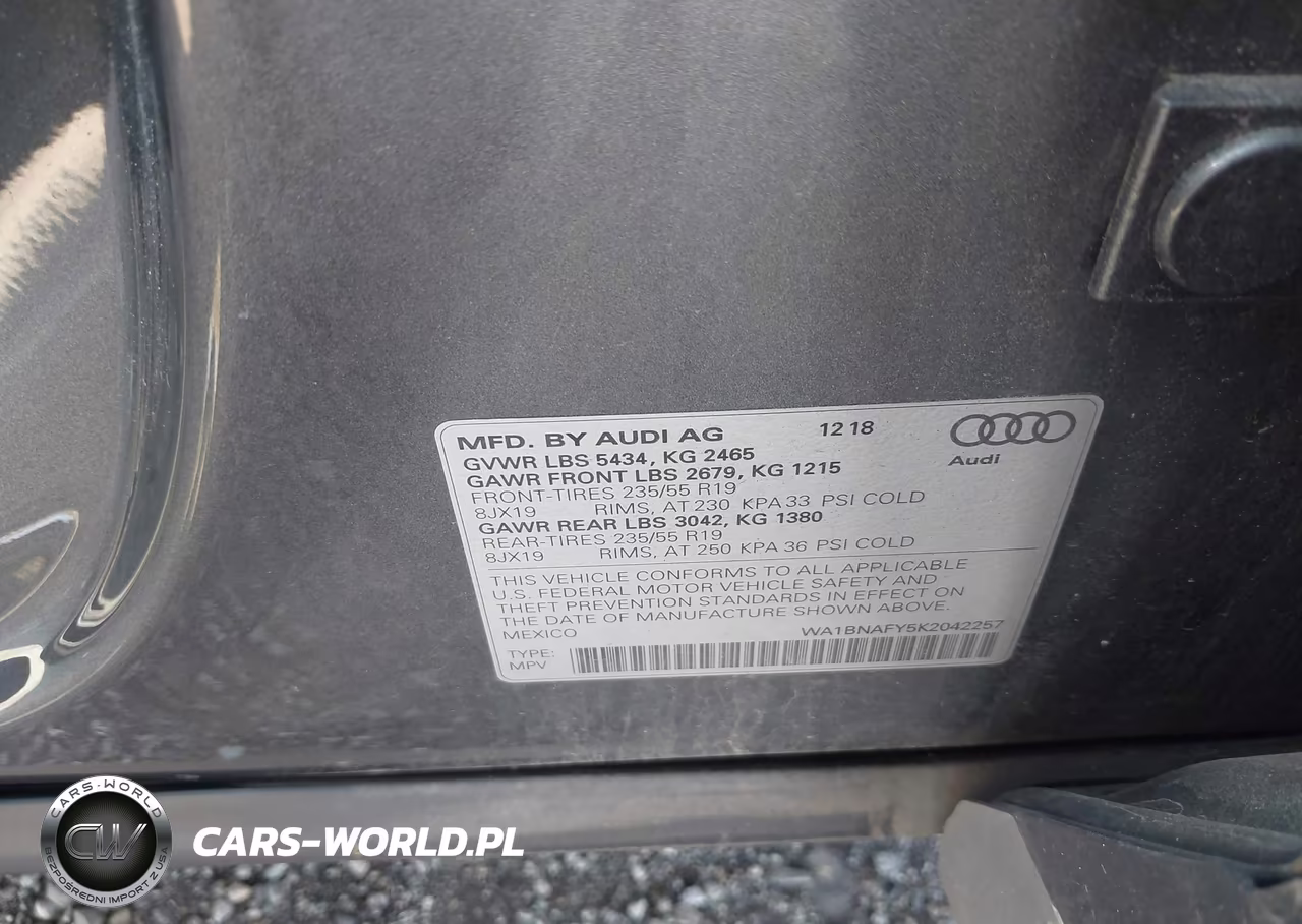 2019 Audi Q5 45 Premium VIN:WA1BNAFY5K2042257 - 9