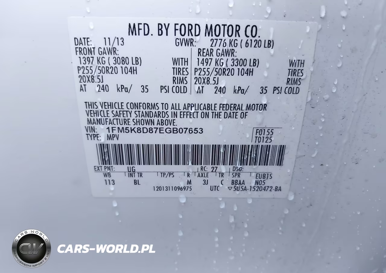 2014 Ford Explorer Xlt VIN:1FM5K8D87EGB07653 - 9