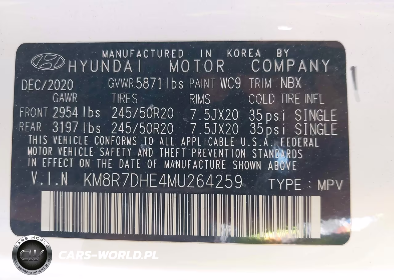 2021 Hyundai Palisade Calligraphy VIN:KM8R7DHE4MU264259 - 9