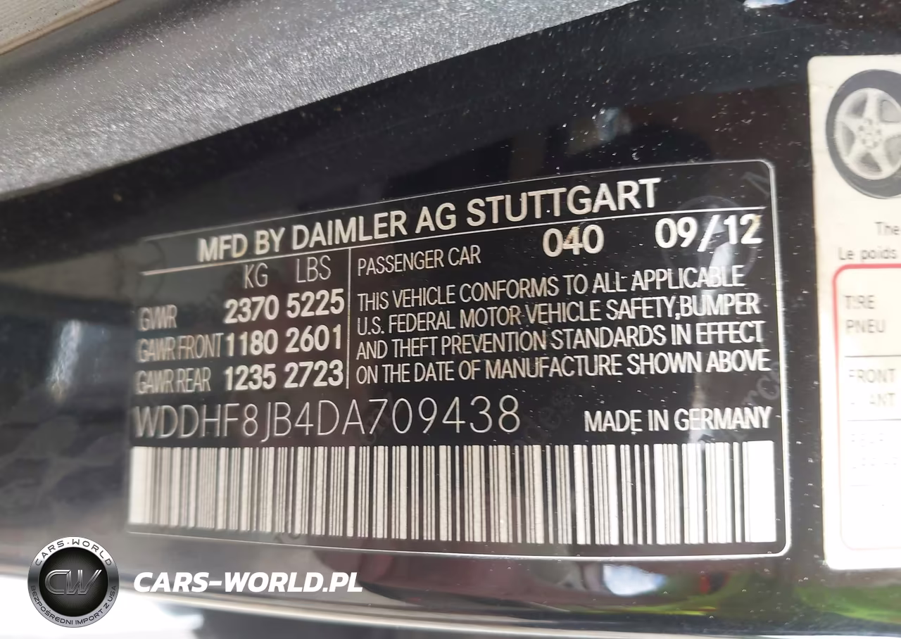2013 Mercedes-Benz E 350 4Matic VIN:WDDHF8JB4DA709438 - 9