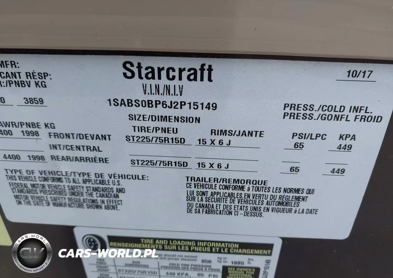 2018 Starcraft Other VIN:1SABS0BP6J2P15149 - 9