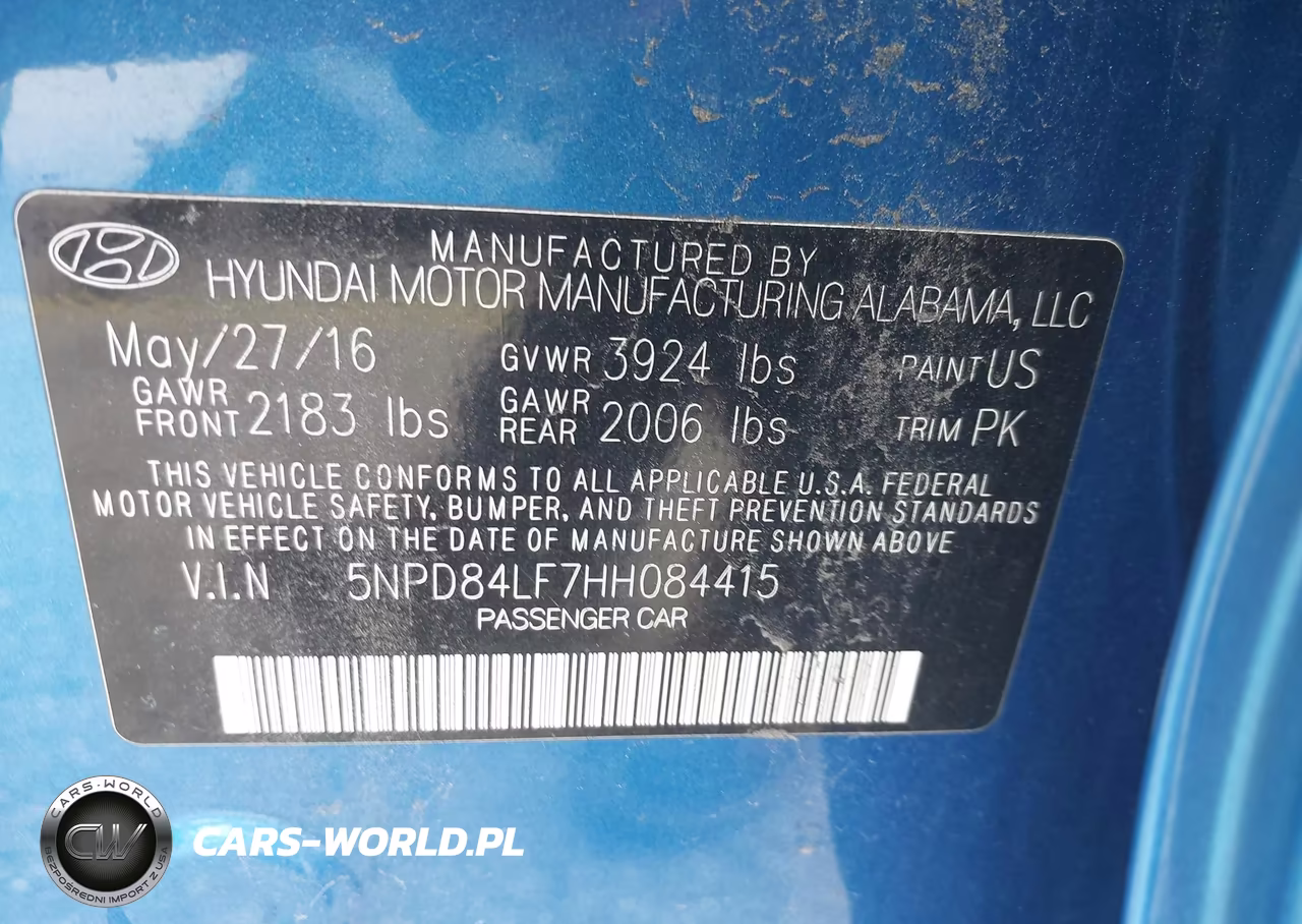 2017 Hyundai Elantra Limited VIN:5NPD84LF7HH084415 - 9