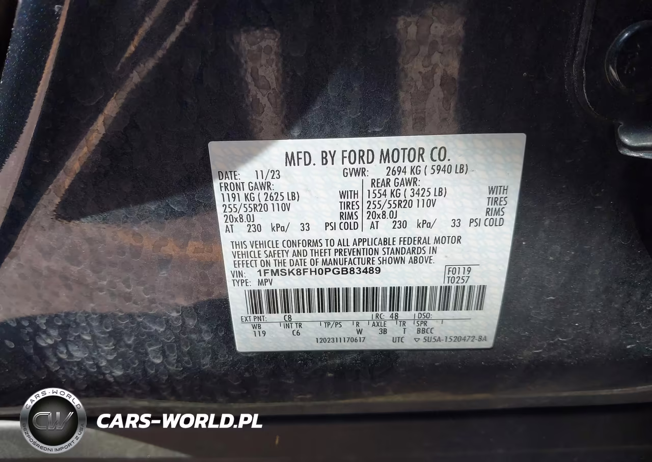 2023 Ford Explorer Limited VIN:1FMSK8FH0PGB83489 - 9