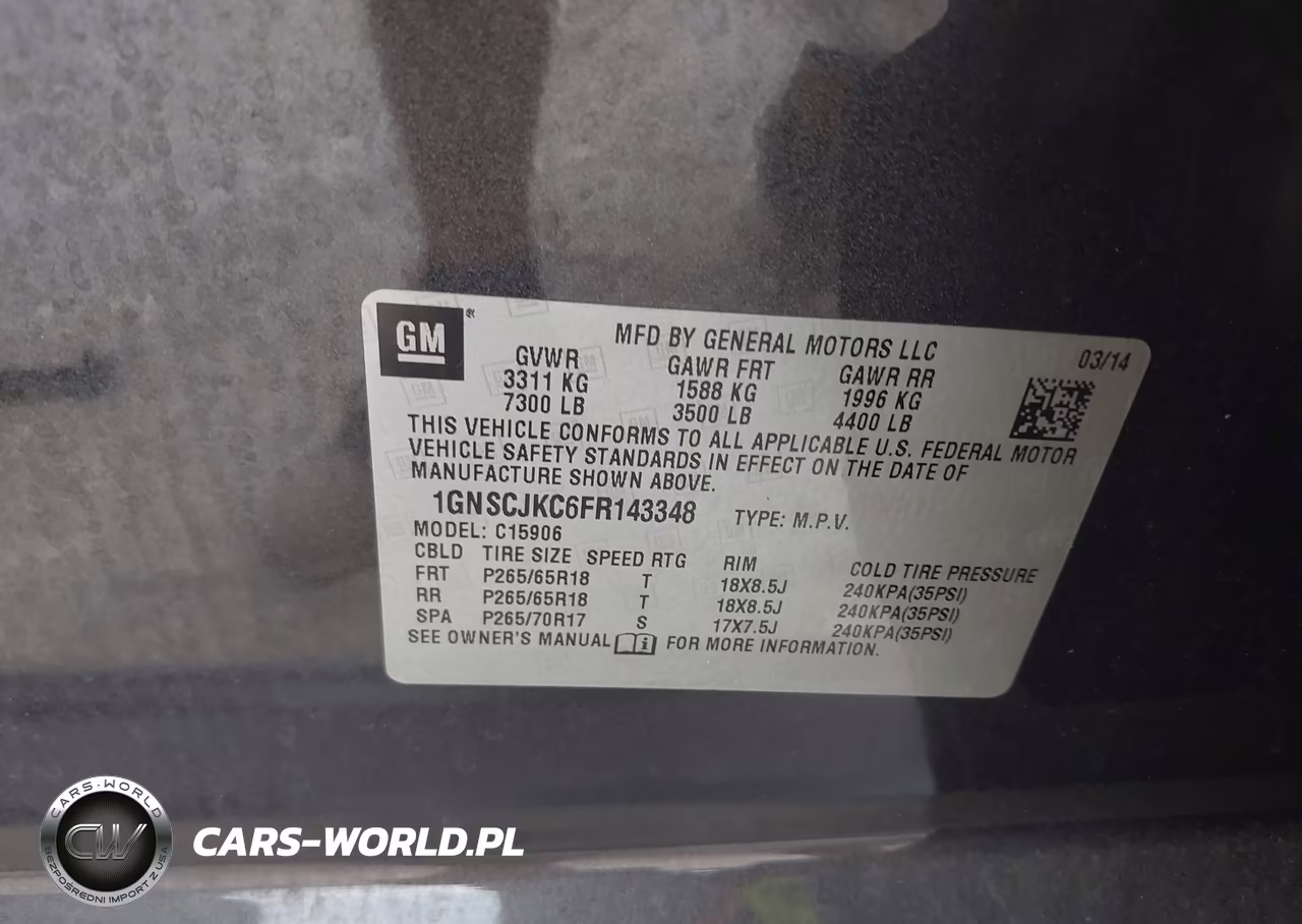 2015 Chevrolet Suburban 1500 Lt VIN:1GNSCJKC6FR143348 - 9