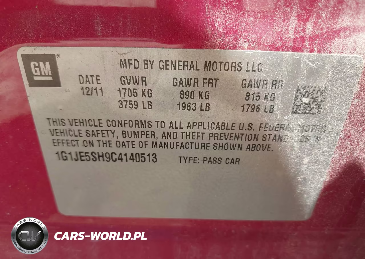 2012 Chevrolet Sonic 2Lz VIN:1G1JE5SH9C4140513 - 9