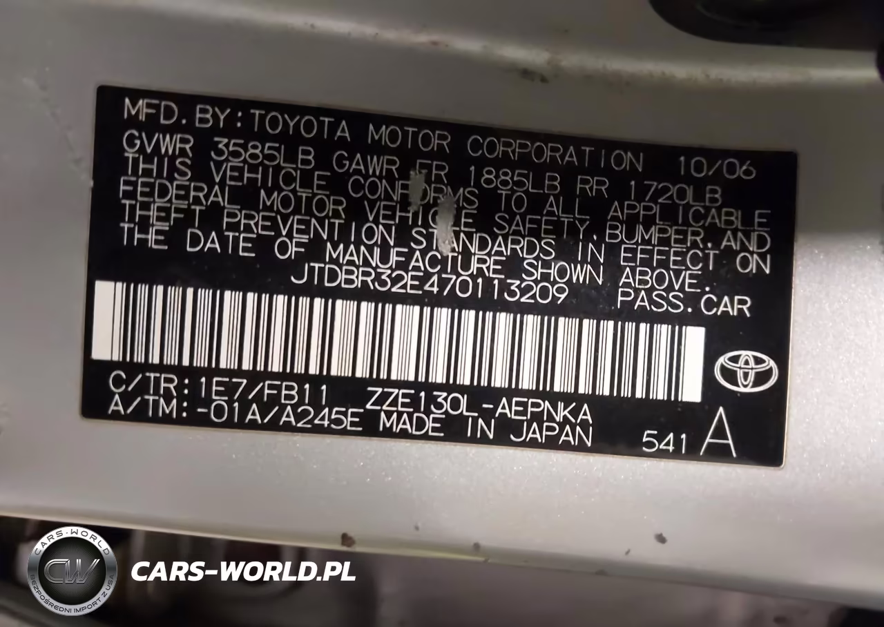 2007 Toyota Corolla Le VIN:JTDBR32E470113209 - 9
