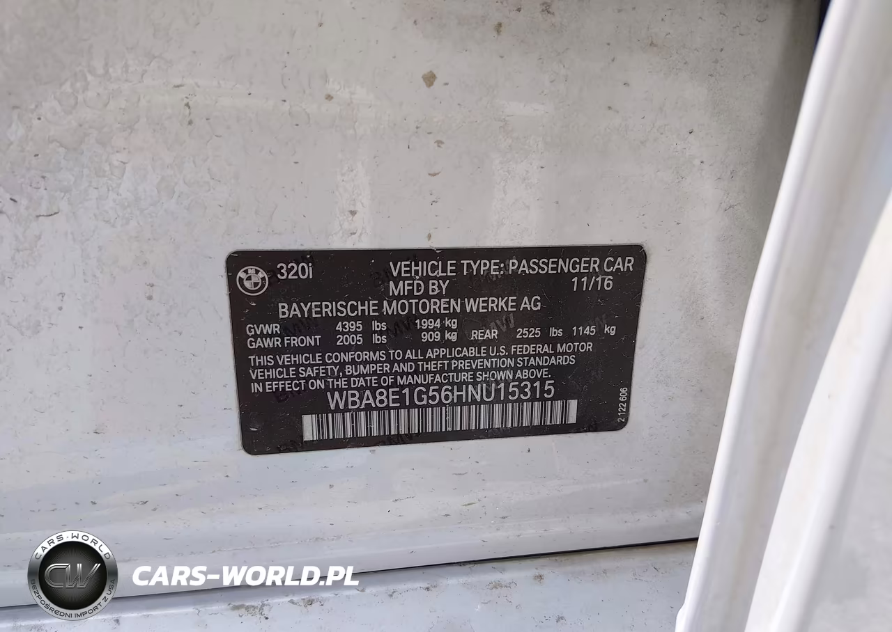 2017 BMW 320I VIN:WBA8E1G56HNU15315 - 9