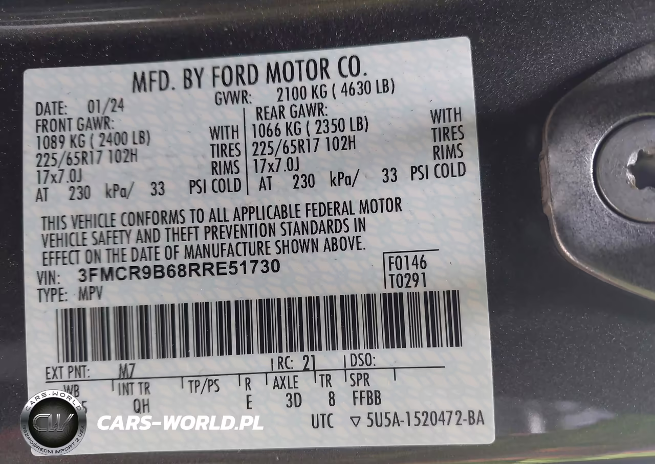 2024 Ford Bronco Sport Big Bend VIN:3FMCR9B68RRE51730 - 9