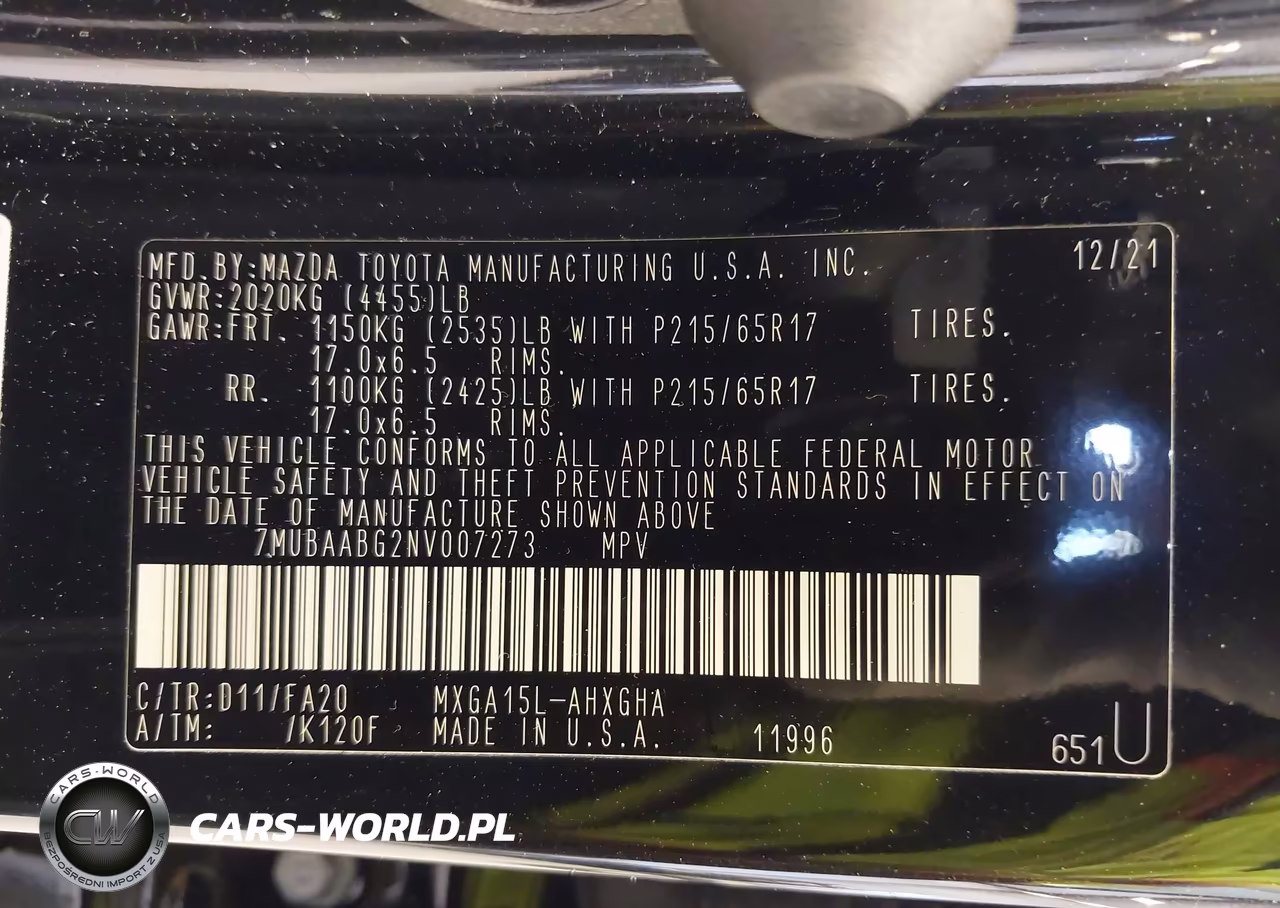 2022 Toyota Corolla Cross Le VIN:7MUBAABG2NV007273 - 9