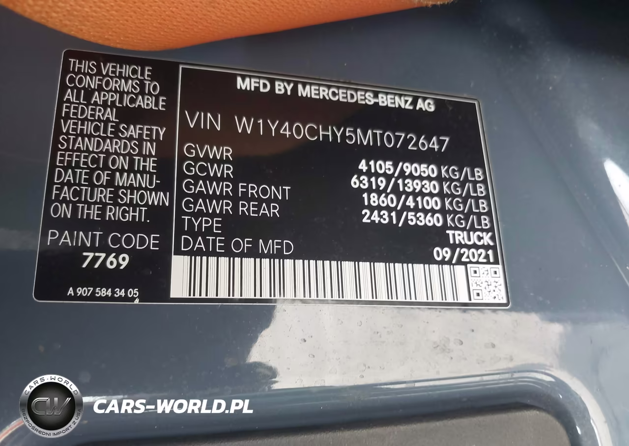 2021 Mercedes-Benz Sprinter 2500 High Roof I4 VIN:W1Y40CHY5MT072647 - 9