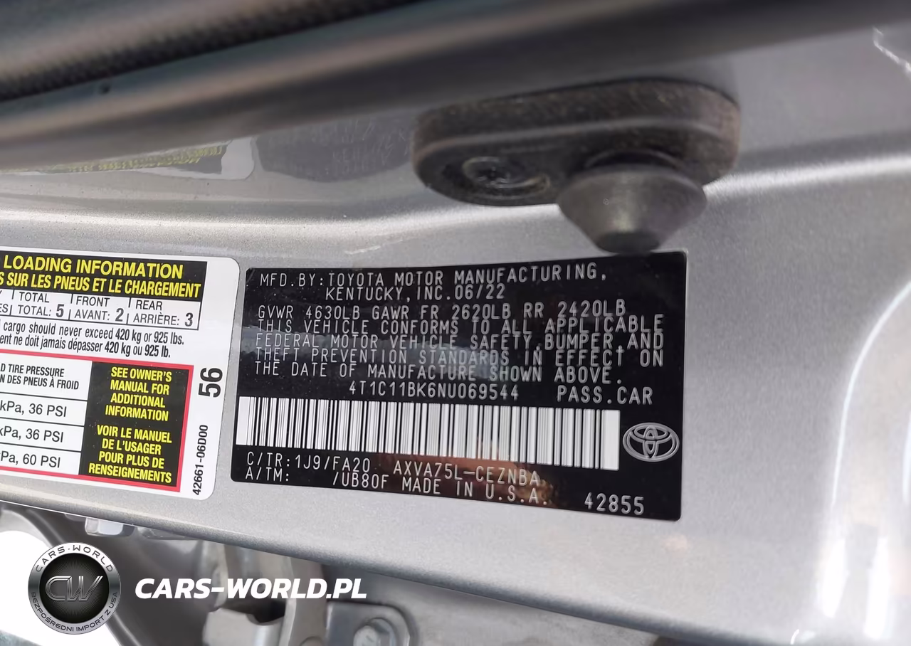 2022 Toyota Camry Le Awd VIN:4T1C11BK6NU069544 - 9
