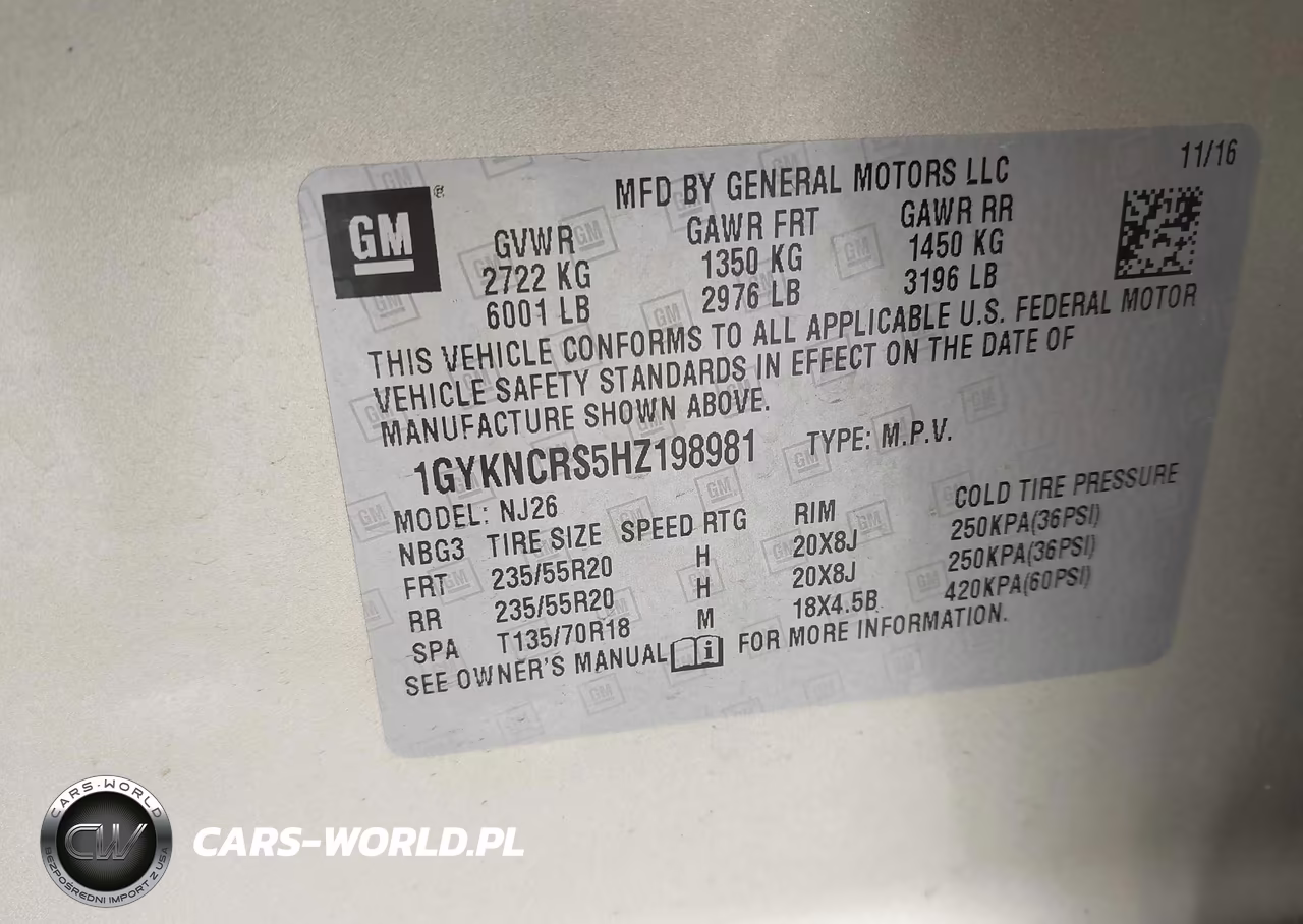 2017 Cadillac Xt5 Premium Luxury VIN:1GYKNCRS5HZ198981 - 9