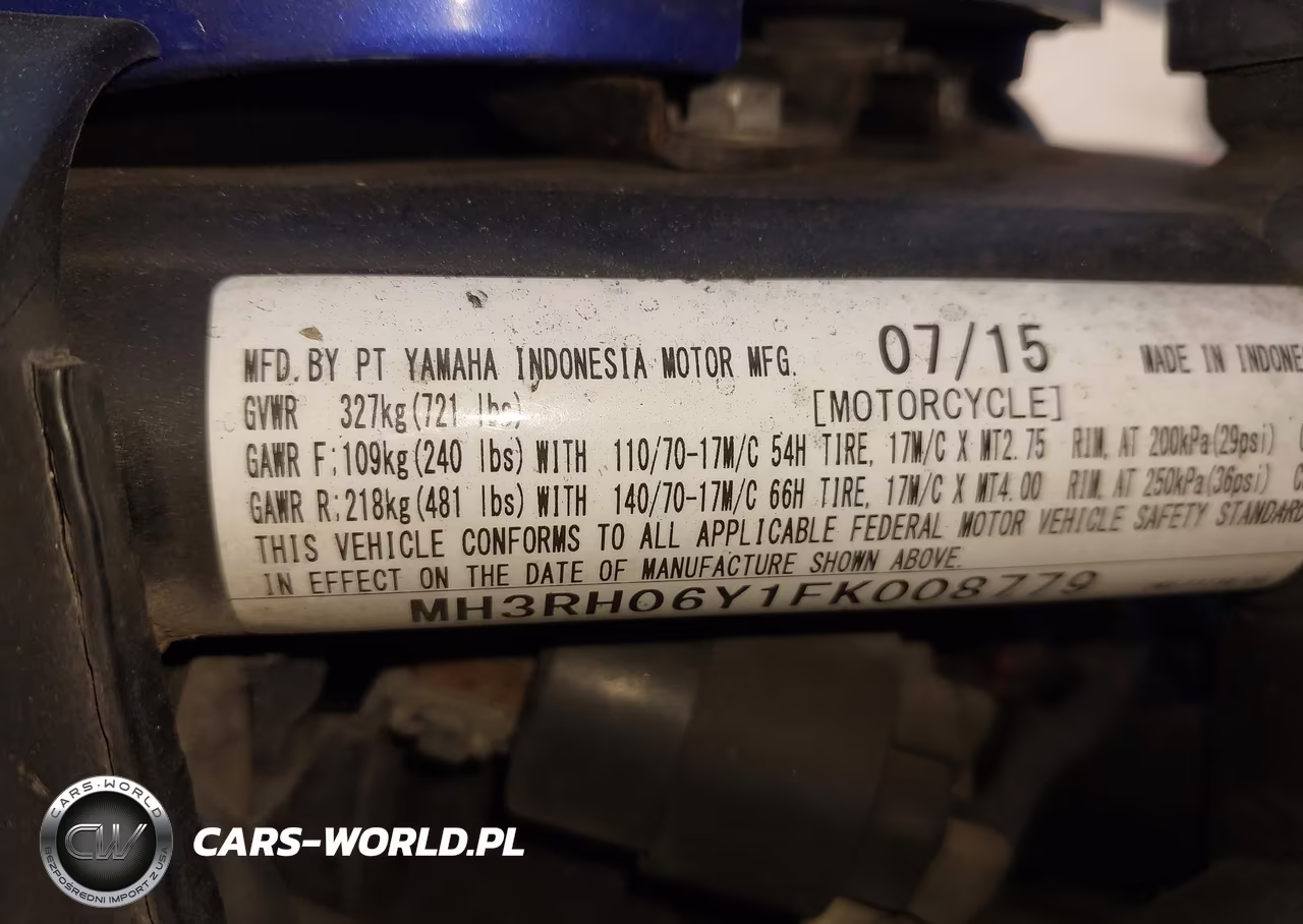 2015 Yamaha Yzfr3 VIN:MH3RH06Y1FK008779 - 10