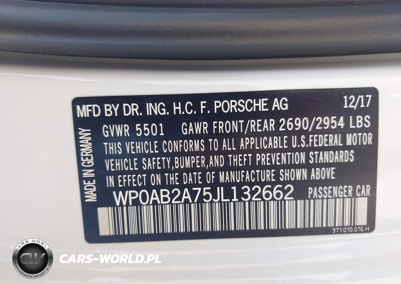 2018 Porsche Panamera 4S VIN:WP0AB2A75JL132662 - 9