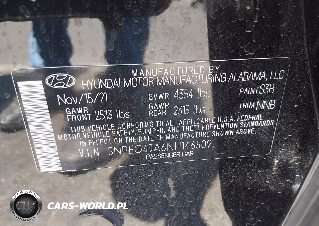 2022 Hyundai Sonata Se VIN:5NPEG4JA6NH146509 - 9