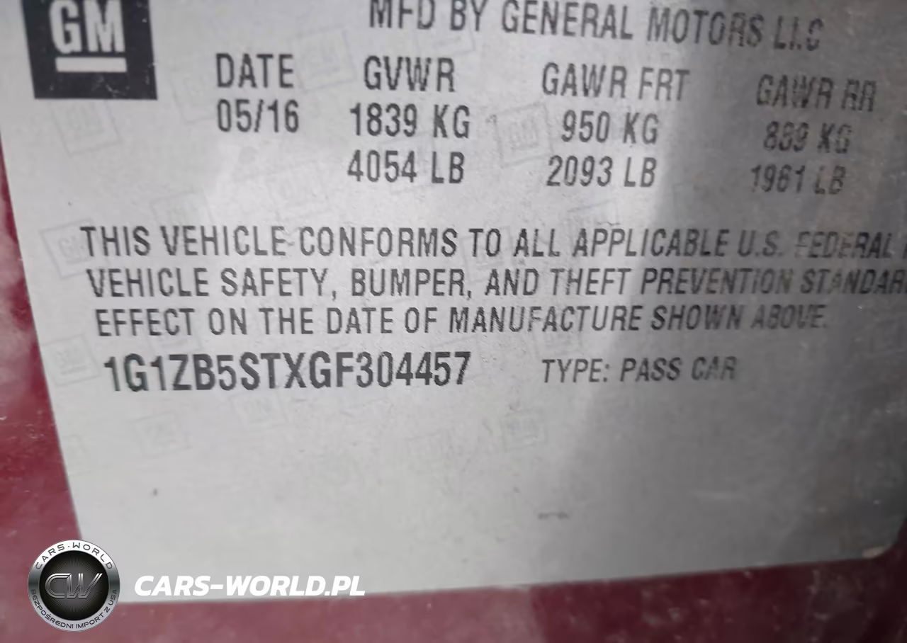 2016 Chevrolet Malibu Ls VIN:1G1ZB5STXGF304457 - 9