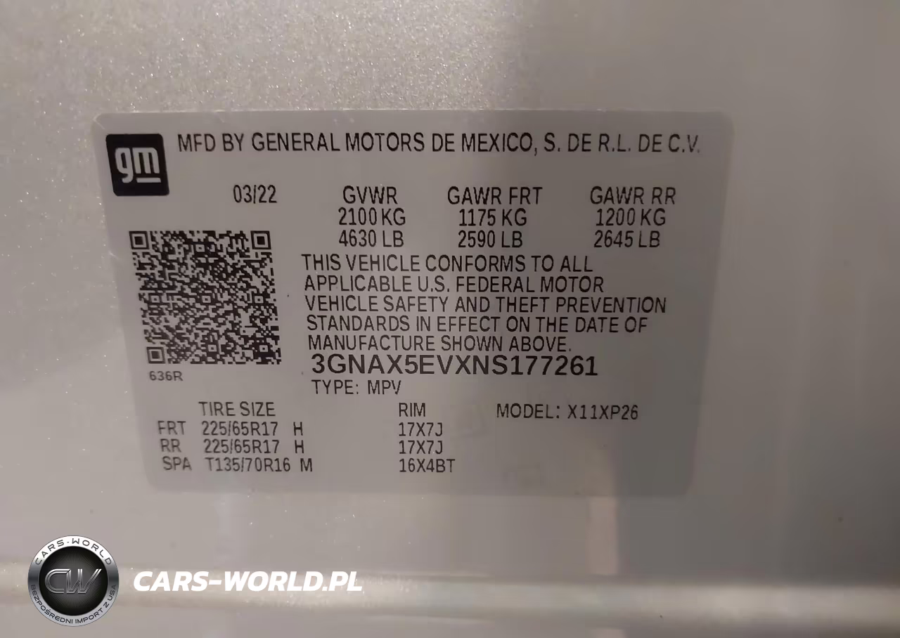 2022 Chevrolet Equinox Awd 1Fl VIN:3GNAX5EVXNS177261 - 9