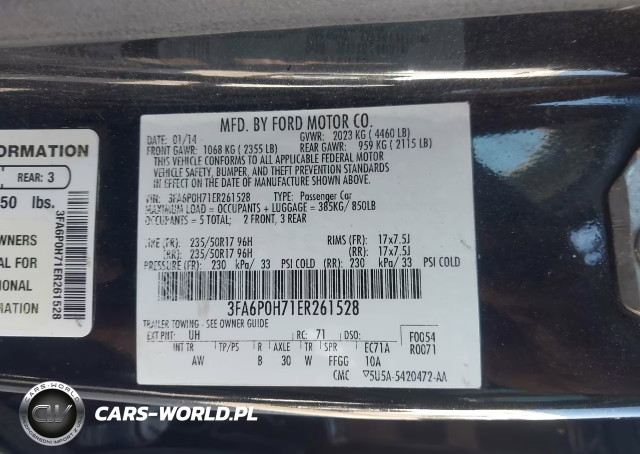 2014 Ford Fusion Se VIN:3FA6P0H71ER261528 - 9