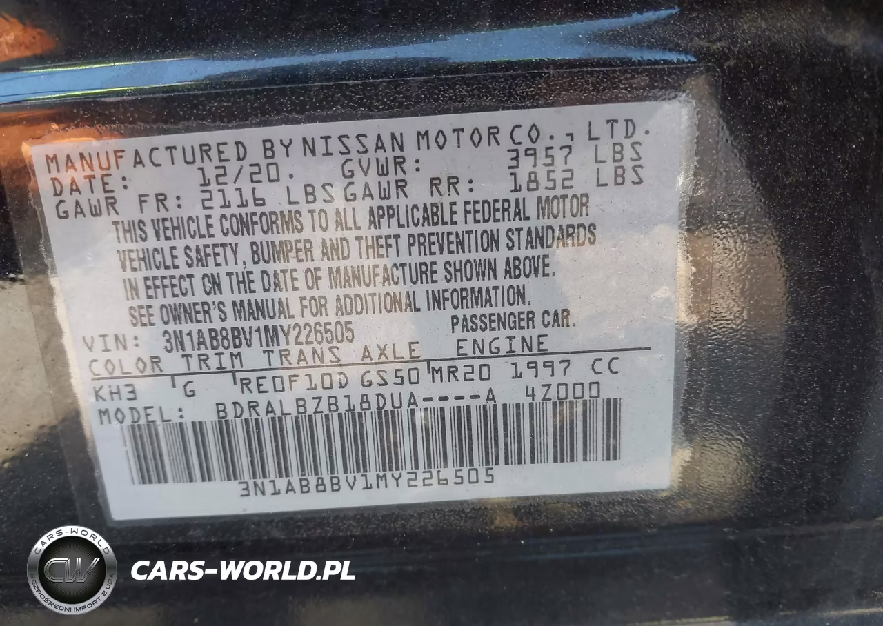 2021 Nissan Sentra S Xtronic Cvt VIN:3N1AB8BV1MY226505 - 9