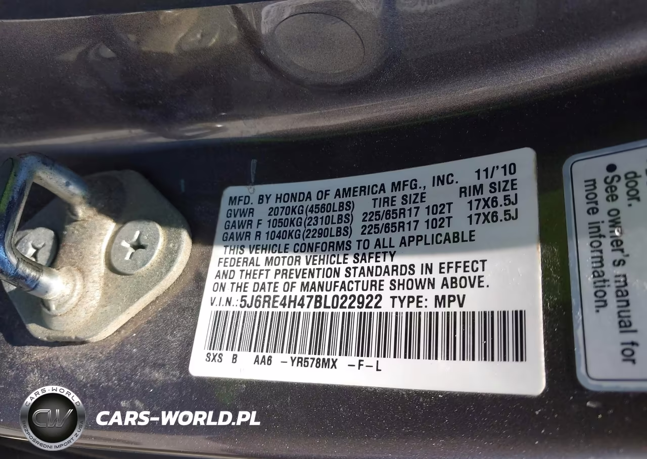 2011 Honda Cr-V Se VIN:5J6RE4H47BL022922 - 9
