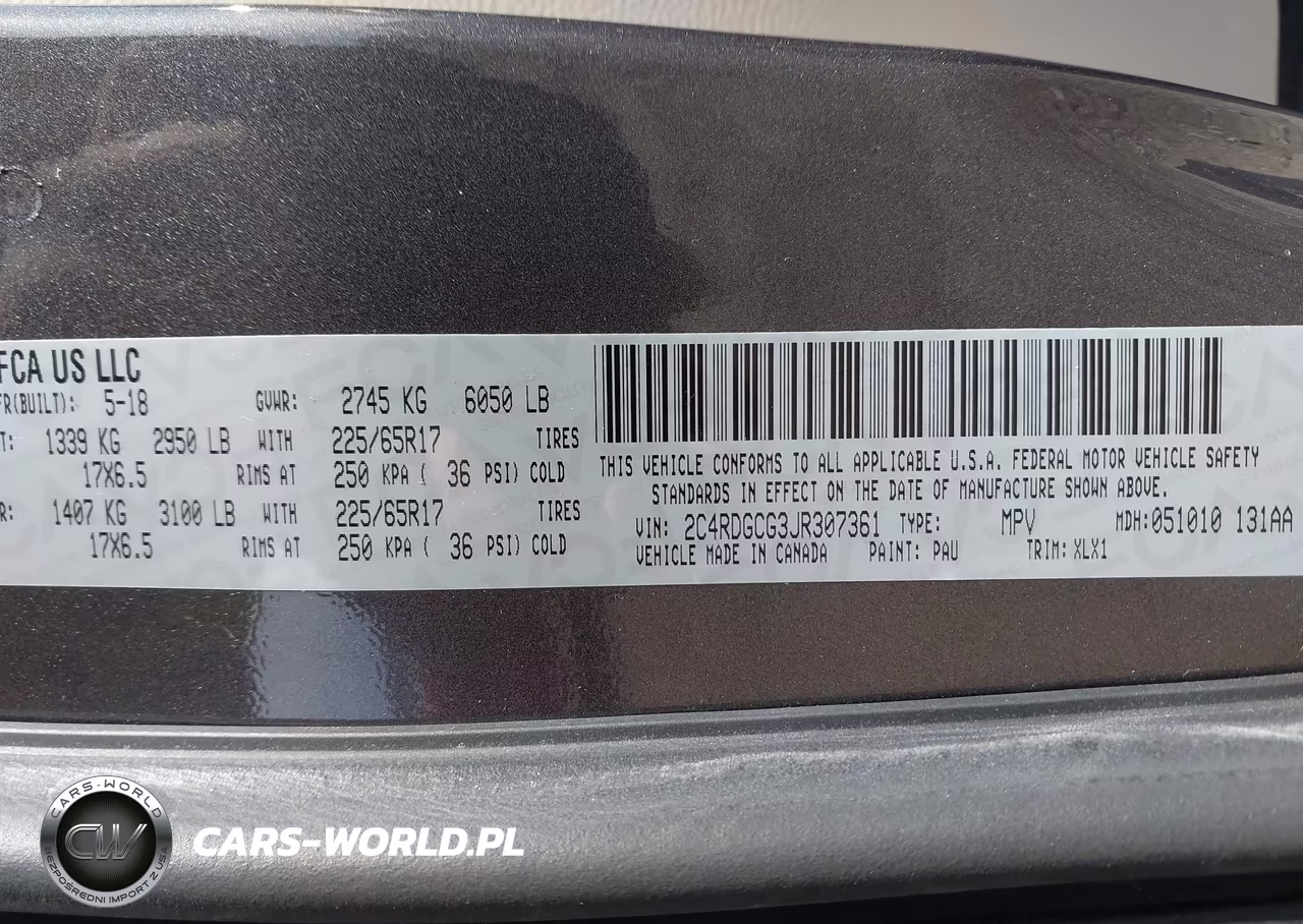 2018 Dodge Grand Caravan Sxt VIN:2C4RDGCG3JR307361 - 9