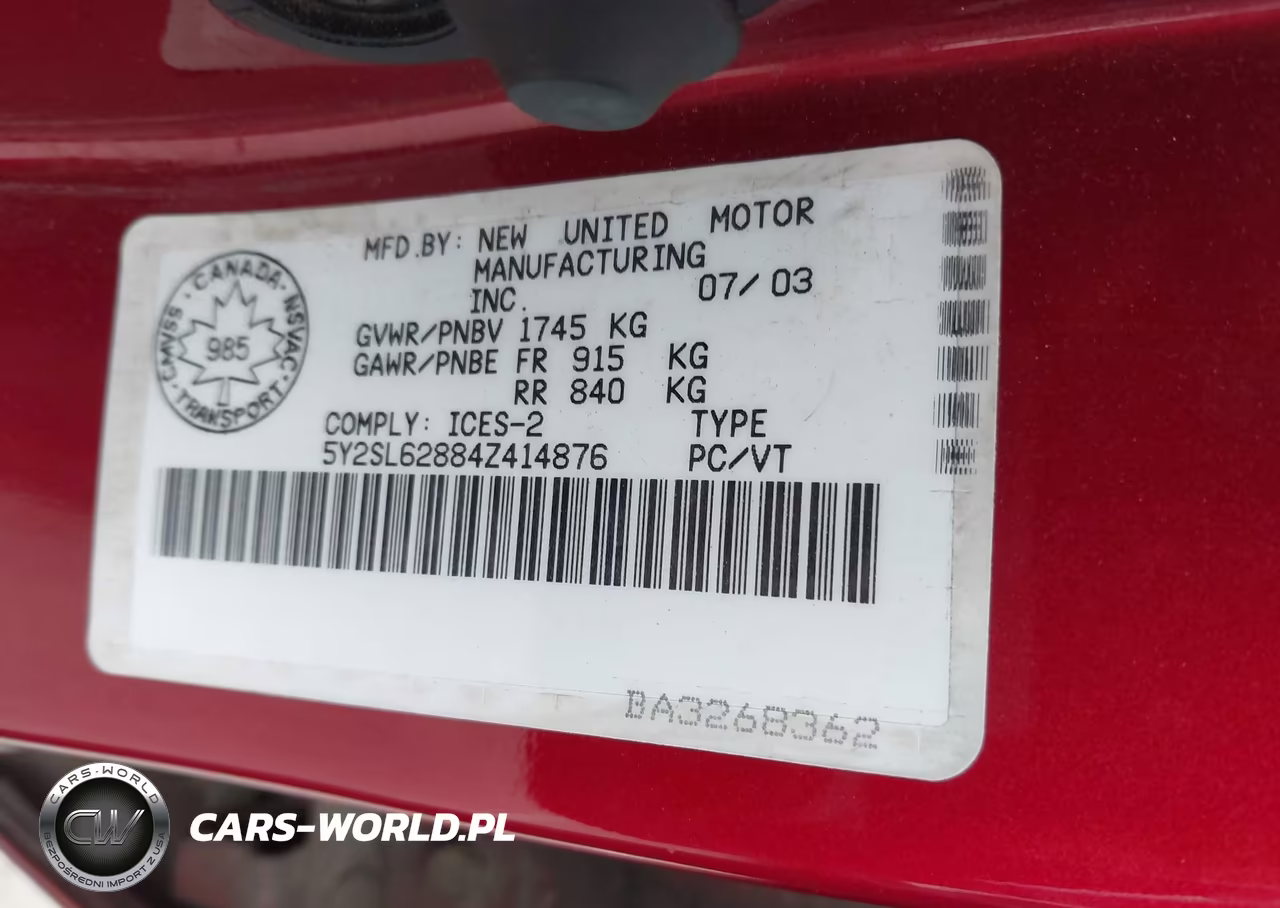 2004 Pontiac Vibe VIN:5Y2SL62884Z414876 - 9