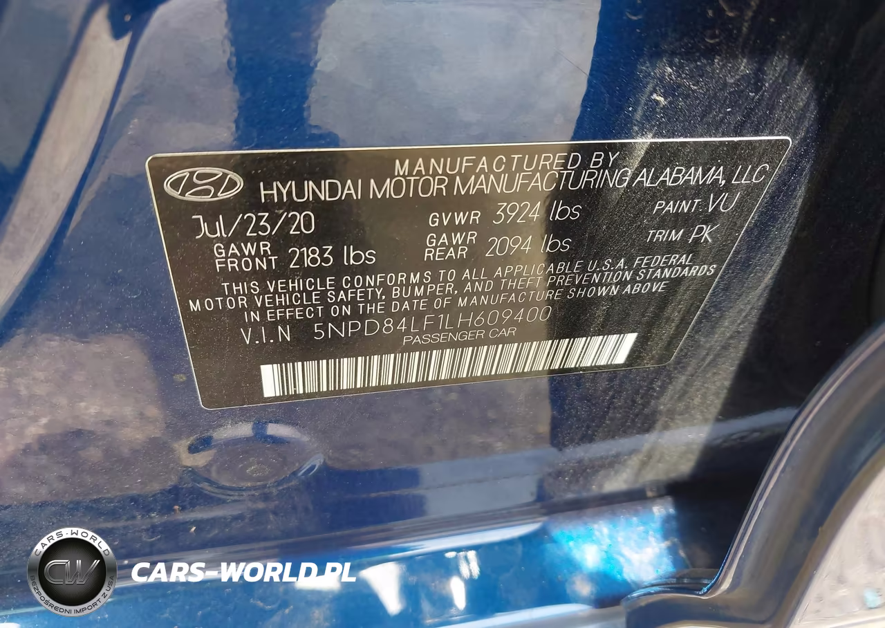 2020 Hyundai Elantra Sel VIN:5NPD84LF1LH609400 - 9