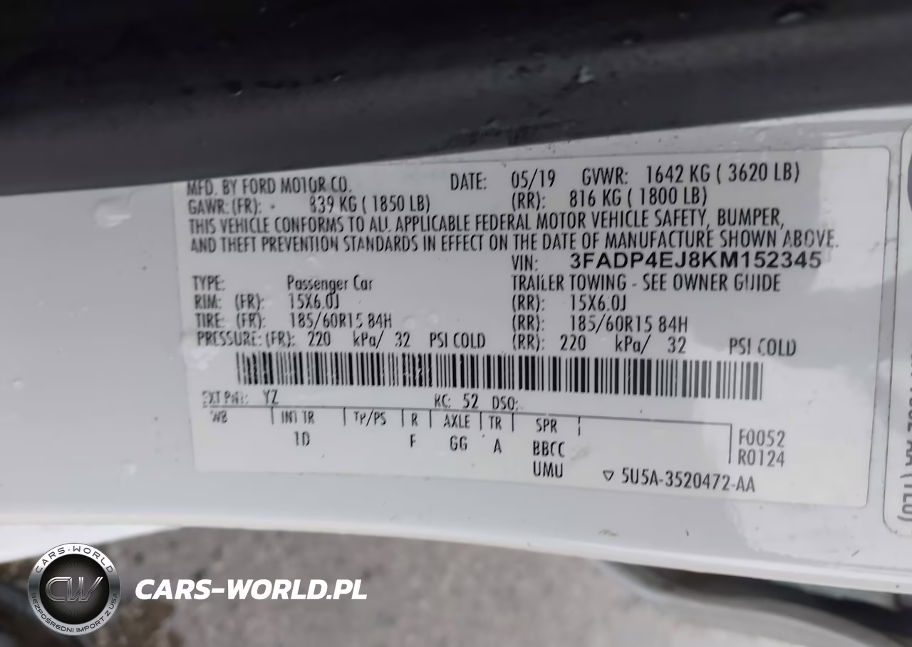 2019 Ford Fiesta Se VIN:3FADP4EJ8KM152345 - 9