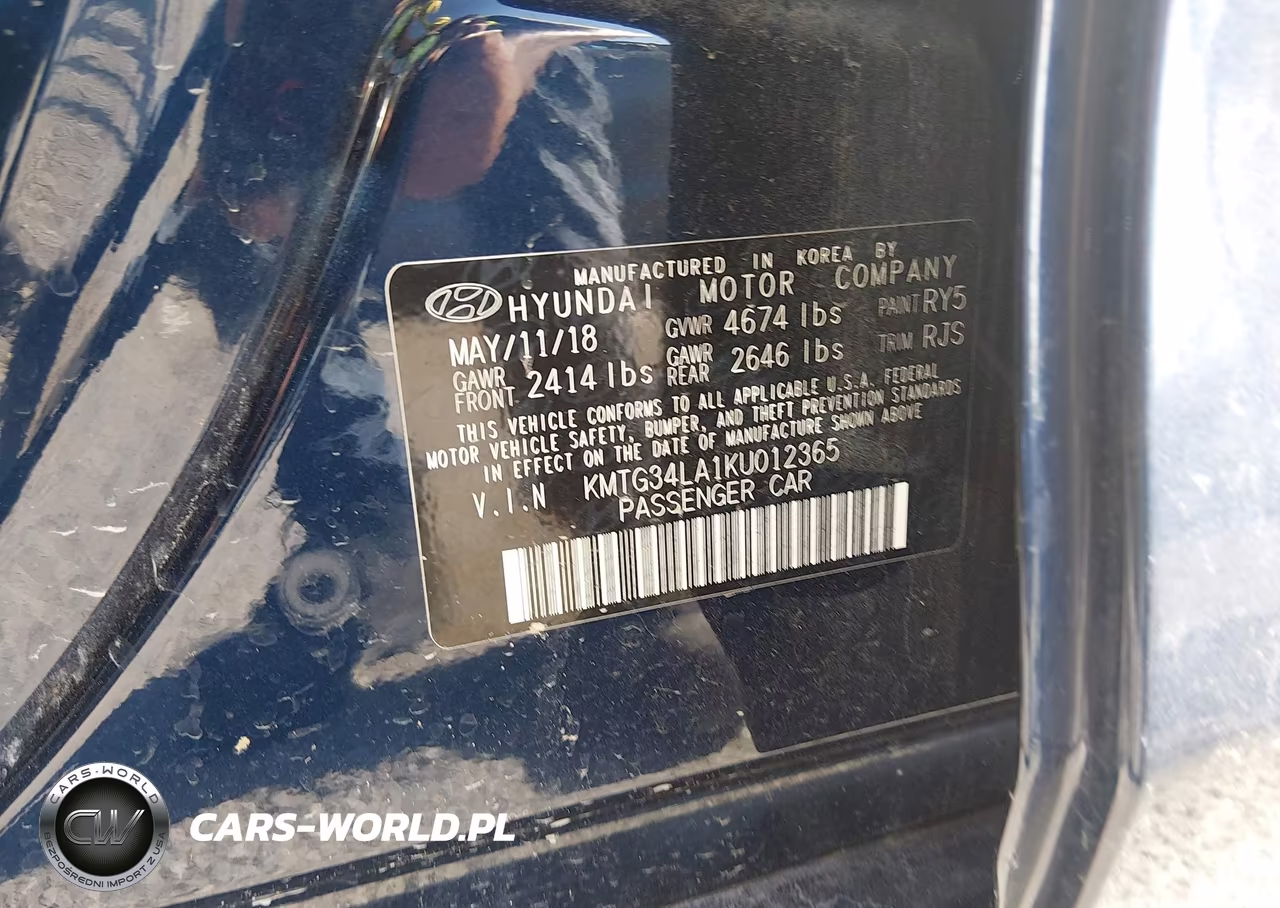 2019 Genesis G70 VIN:KMTG34LA1KU012365 - 9